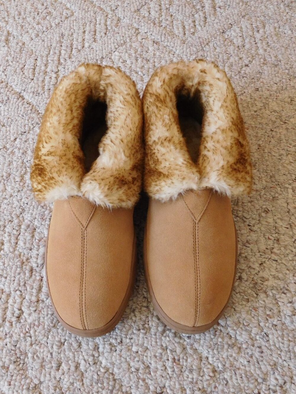 Guide Gear Men's Roll Bootie Slippers, Size 11 (runs small), chestnut color